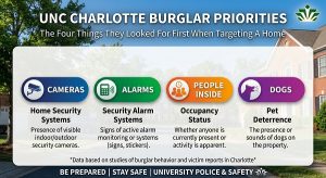 Do Family Dogs Deter Intruders? Myth vs. Reality 2 4 things the UNC Charlotte burglars looked for first cameras, alarms, people inside, dogs