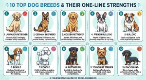 comparing 10 breeds with their one-line strength