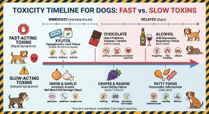 how fast toxic foods affect dogs