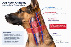 Dog Neck Anatomy and Collar Pressure Zone