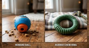 Reward toy versus chew toy for working dogs