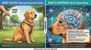 dog ignoring commands vs brain remodeling