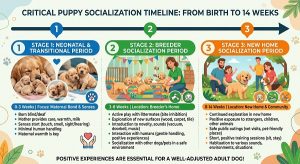 puppy socialization window timeline