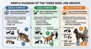 three MWD job groups single-purpose, dual-purpose, multi-purpose