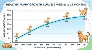 healthy puppy growth curve 
