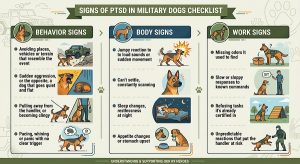 signs of PTSD in military dogs checklist