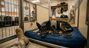 Dogs Sleep Patterns: Hours, Cycles & Red Flags 3 military working dog resting after training