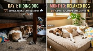 rescue dog adjustment timeline