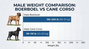 Boerboel vs Cane Corso weight chart