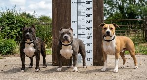 XL Bully vs Pocket Bully vs Micro Bully height comparison