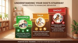 dog ladder of aggression showing early, middle and late warning signs