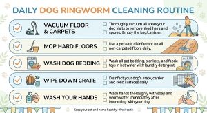 Ringworm in Puppies: How to Spot and Treat It Fast 3 Daily dog ringworm cleaning routine