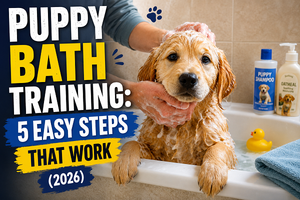 Puppy bath training steps explained