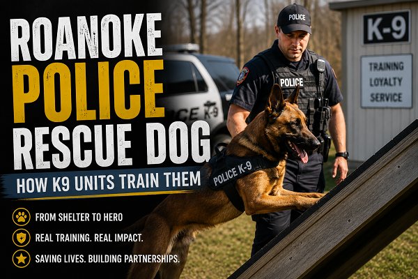 Roanoke police K9 training in action