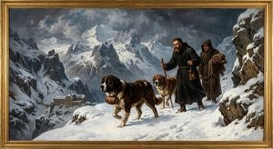 Saint Bernard dog history Great St. Bernard Pass