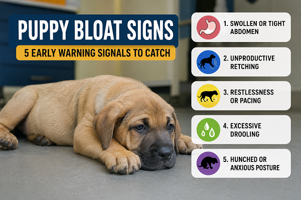 Signs of puppy bloat