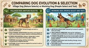 comparing dog evolution & selection