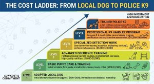 the cost ladder from local dog to police K9