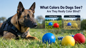 Dog Vision Color Comparison in a Field