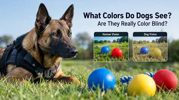 What Colors Do Dogs See? Are They Really Color Blind? 1 Dog Vision Color Comparison in a Field